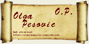 Olga Pešović vizit kartica